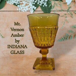 Mt. Vernon Amber by INDIANA GLASS Wine Glass